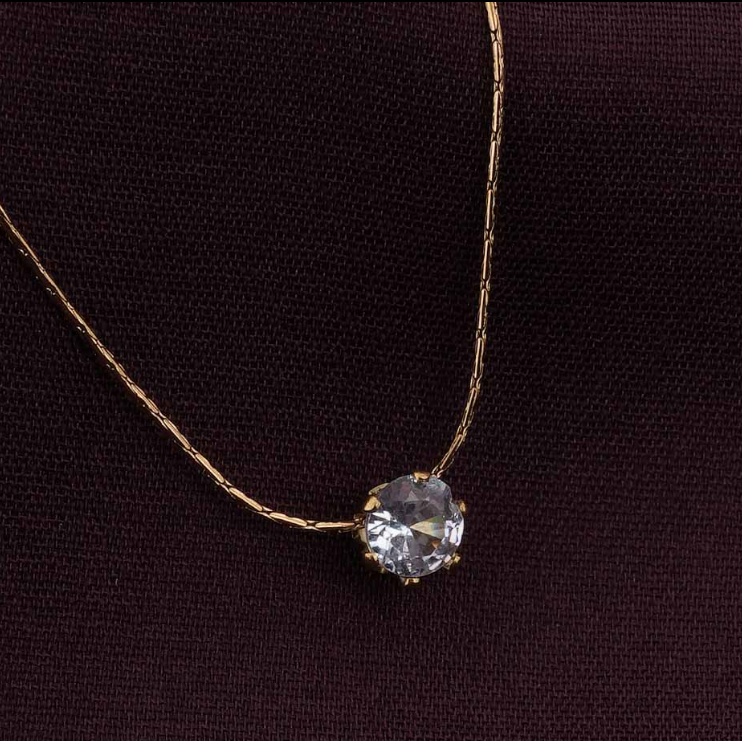 Sparkle Solitaire Necklace