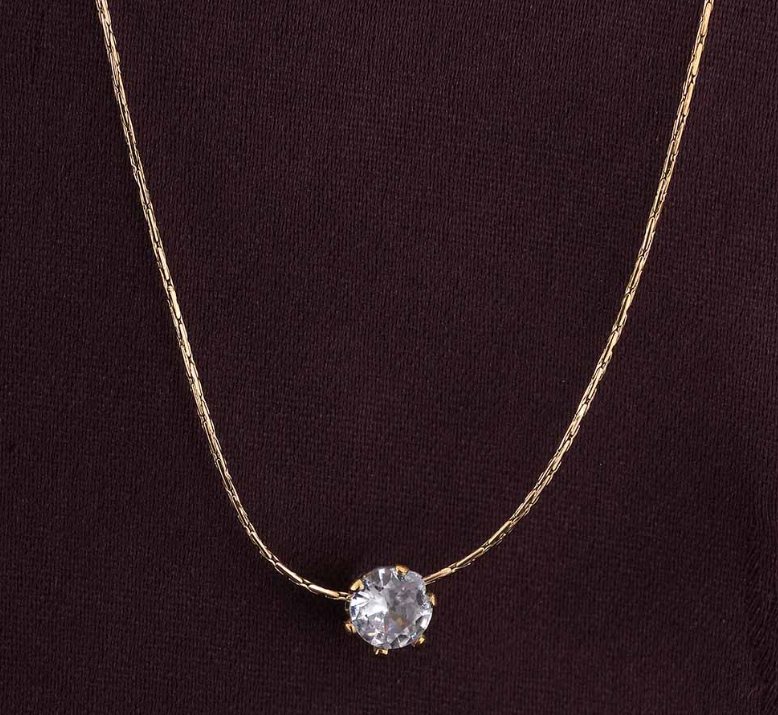 Sparkle Solitaire Necklace