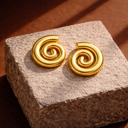 Golden Swirl Studs