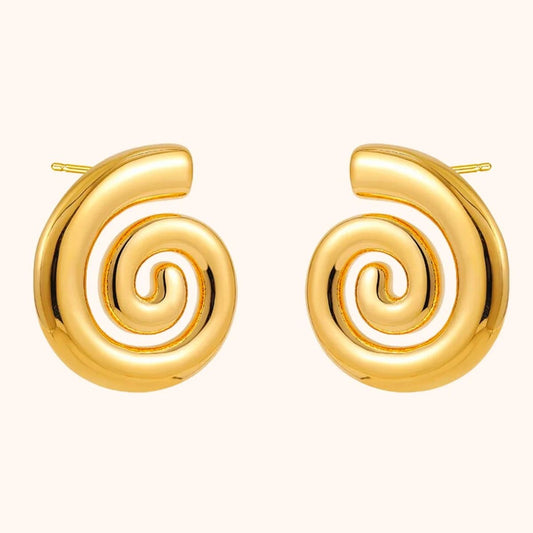 Golden Swirl Studs