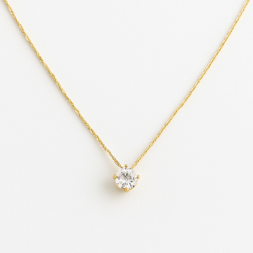 Sparkle Solitaire Necklace