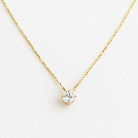 Sparkle Solitaire Necklace