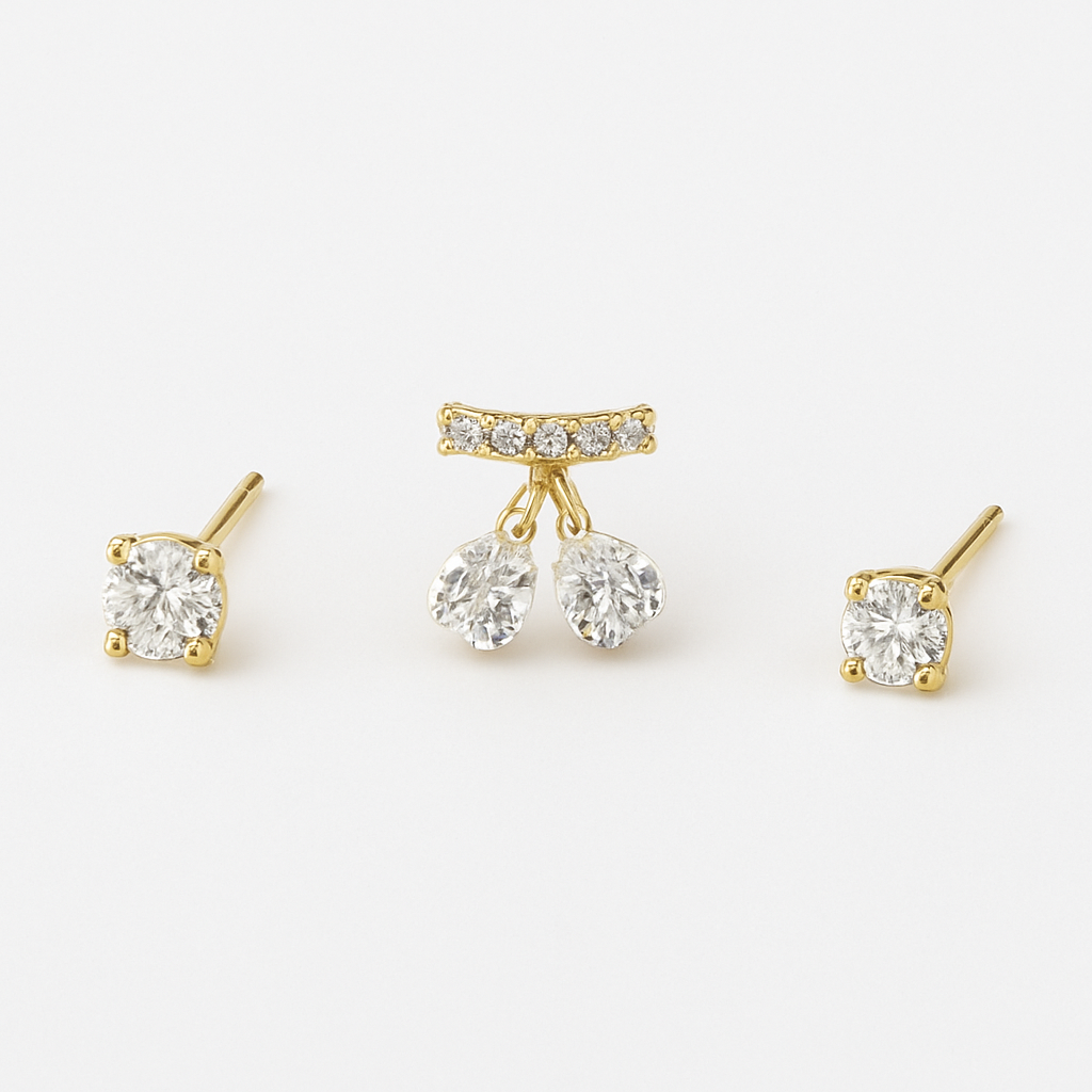 Cherry Bloom Earring Set
