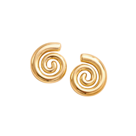 Golden Swirl Studs